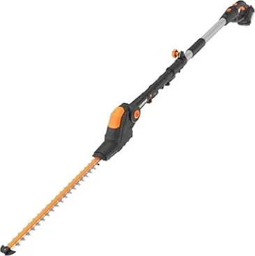 WORX WG252.9 20V 20" Cordless Hedge Trimmer, Reach Up to 12 Inch, Extended Pole, 180° Rotation Head, Battery & Charger Not Included