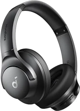 Anker soundcore Q20i Hybrid ANC Headphones, 40H Playtime, Bluetooth 5.0 | Hi-Res Audio, Big Bass, Custom EQ via App, Big Bass, Wireless Over-Ear Headphones for Travel (Black)