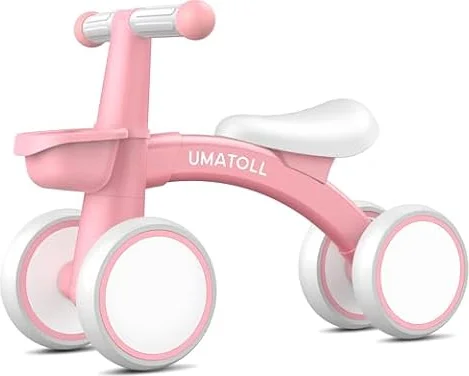 Umatoll Baby Balance Bike Toy for 1 Year Old Boy Girl, First Birthday Gift | 12-24 Months Toddler First Ride on Toys, Adjustable Seat Baby Walker, Basket