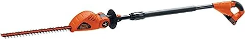 BLACK+DECKER 20V MAX* Cordless Pole Hedge Trimmer 18in, Dual Action Blades, Cut up to 11 ft High (LPHT120-CA)