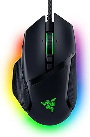 Razer Basilisk V3 Customizable RGB Wired Ergonomic Gaming Mouse, Black | Fastest Gaming Mouse Switch, Chroma RGB Lighting, 26K DPI Optical Sensor, 11 Programmable Buttons, HyperScroll Tilt Wheel