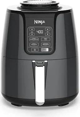 Ninja AF100C Air Fryer, 4-Qt Capacity, Non-Stick, Air Fry, Roast, Reheat, Dehydrate, Charcoal Grey (Canadian Version) - Perfect for Nutritional Cooking with Air Fryer Accessories