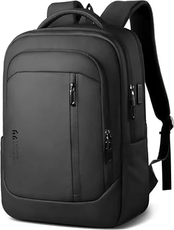 17 Inch Business Laptop Backpack for Men Women with USB-A&C Charging Port | Water-Resistant Anti-Theft Large Capacity Travel Computer Bag Notebook Backpacks for College/Office/Work/Daily - Black