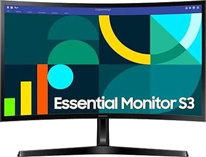 Samsung 27-inch FHD Black Curved Screen Monitor with 100 Hz Refresh Rate, Game Mode, Eye Saver Mode - (LS27D368GANXZA) [Canada Version]