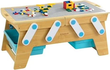 KidKraft 17512 Building Bricks Play N Store Table