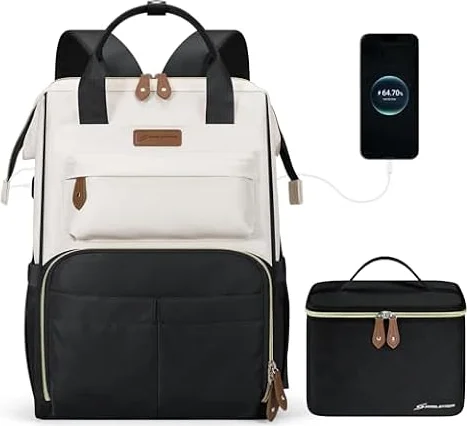 Maelstrom 15.6-17.3" Laptop Backpack with Lunch Box, Work Bag for Women Men | 25l Capacity, 3-5h Thermal Insulation, Usb & Type-C Ports, Anti-Theft Design, Water-Resistant. Ideal For Travel, Commute