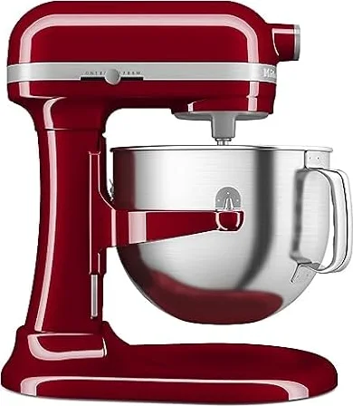 KitchenAid 7 Quart Bowl-Lift Stand Mixer, Empire Red, KSM70SKXXER | Bowl-Lift Design, 11 Speeds, 1/2 Speed for Folding, Double Flex Edge Beater and 4 other accessories, Empire Red