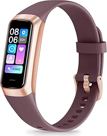 Zeacool Fitness Tracker with 24/7 Heart Rate, Blood Oxygen Blood Pressure Sleep Monitor, Activity Trackers IP68 Waterproof,Pedometer Step Calorie Counter Health Smart Watch for Women Men (Bordeaux)