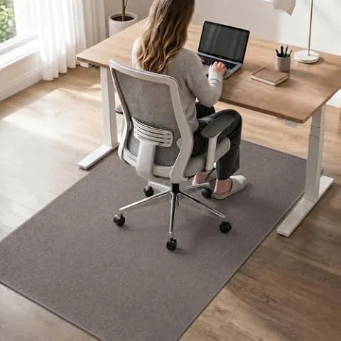 Office Chair Mat-Computer Chair Mat for Hardwood Floor 36x48in Floors Protector for Office Chair Gaming Desk Floor Chair Rug for Home Office Non Slip Rug Pad Brown