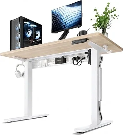 FEZIBO Plus 40 x 24 Inch Standing Desk, Reinforced Frame, Aurora Walnut