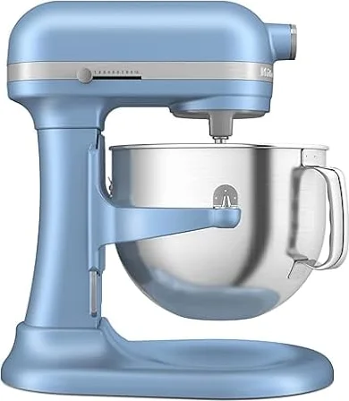 KitchenAid 7 Quart Bowl-Lift Stand Mixer, Blue Velvet, KSM70SKXXVB | Bowl-Lift Design, 11 Speeds, 1/2 Speed for Folding, Double Flex Edge Beater and 4 other accessories, Blue Velvet