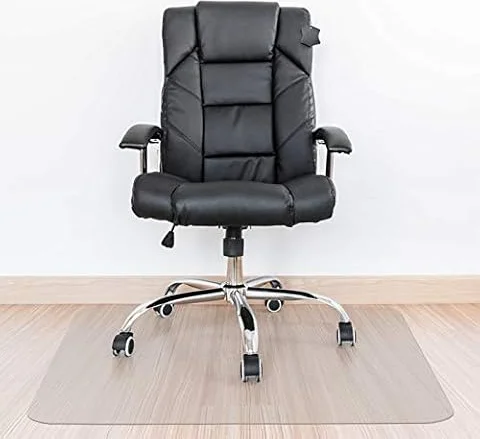 Kuyal Clear Chair Mat, Hard Floor Use, 48" x 36" Transparent Office Home Floor Protector mat Chairmats (48" x 36" Rectangle)