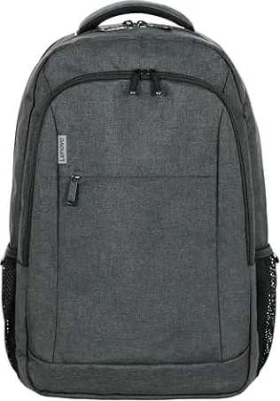 Lenovo B325 Laptop Backpack, Grey, 17-Inch, Water-Resistant Travel Backpack with External USB Port, Anti-Theft Design, Luggage Strap, for Men & Women, Perfect for Work, and Travel