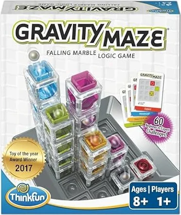 ThinkFun Gravity Maze - Falling Marble Logic Game - Challenging STEM Toy for Kids 8-12 - Gravity Marble Maze - Brain-Building Fun - Educational Gift - Boosts Critical Thinking & Problem Solving