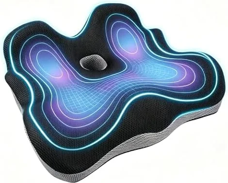 Seat Cushion Extra Large Ergonomic Memory Foam Pad for Office & Chairs