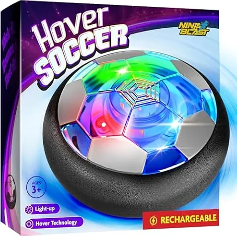 Ninja Blast Hover Soccer Ball for Kids - Boy Birthday Gifts - Indoor Toy Games Gift for Boys Age 6, 7, 8, 9, 10, 11, 12 Year Old - Light-Up Toys Game for Kid - 6-8, 8-12 - Gifts for 8 Year Old Boy