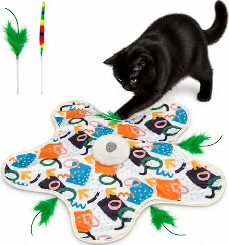 Hide and Seek Interactive Cat Toys, 3-Mode Touch Activated for Indoor Cats
