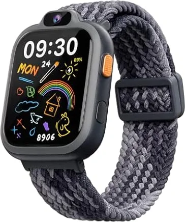 BIGGERFIVE Kids Smart Watch, Fitness Tracker with Camera Boys Girls 3-14 | Pedometer, Heart Rate, Sleep Tracker, Waterproof, Puzzle Games, Music, Video, Photo, Alarm, 80+ Sports, 100+ Dials, Gift
